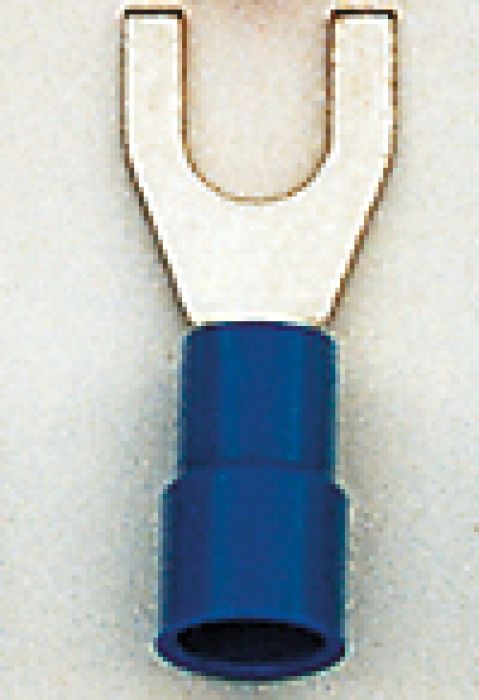 Gabelkabelschuh 2.5 mm² x 6.0 mm blau