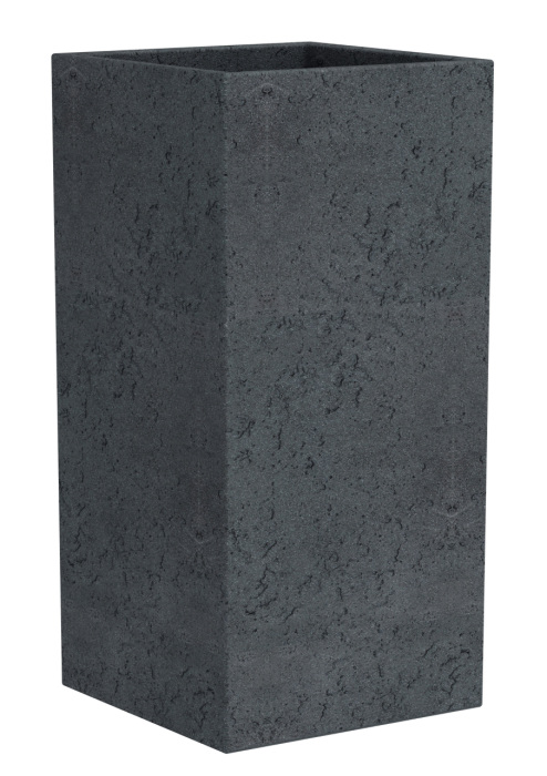 Scheurich C-Cube High Pflanzgefäß Stony Black Ø 48 x 48 cm, 11l