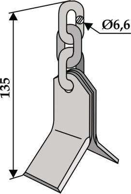 Schlegelmähermesser 75 mm